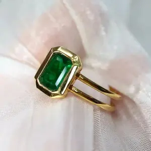 Anillo de Compromiso de Plata de Ley 925 con Diamante Tishya para Mujer, Corte Brillante Redondo, Chapado en Oro Amarillo, Blanco y Rosa de 14K para Aniversario de Bodas - Product Image 6