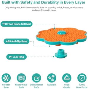 แผ่นซิลิโคนรองเลียสำหรับสัตว์เลี้ยงแผ่นรองคลายเครียดสำหรับสุนัขและแมวตัวป้อนแบบไม่ลื่นช้าทำความสะอาดง่าย - Product Image 5