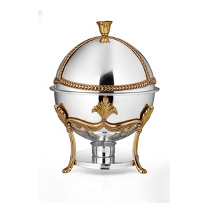 Plato de frotamiento de acero pulido para calentar alimentos en fiestas, bodas, banquetes, eventos de catering y buffets de alta gama - Product Image 5