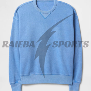 Sudaderas con hombros descubiertos mezcladas de algodón de primera calidad de tendencia 2025, cuello redondo bordado personalizado, diseño impreso en blanco - Product Image 2