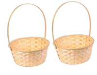 Panier de rangement ovale vintage en bambou et rotin, fait main, portable, écologique, avec poignée, Ecowoodies