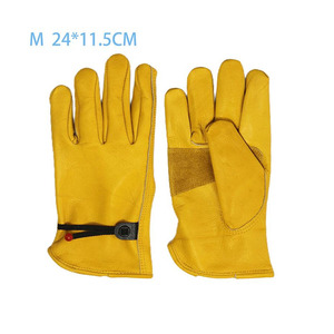 Gants de conducteur en cuir de grain de buffle de qualité supérieure gants de sécurité robustes résistants aux étincelles de chaleur pour le jardinage domestique - Product Image 5