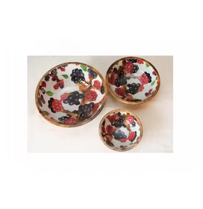 Handmade Sustainable Eco-Friendly Wooden Salad <b>Bowls</b> High Quality Enamel Finish for Serving Fruits <b>Snacks</b> for Home Decorative - Product Image 2