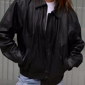 Veste en cuir pour femmes tendance, prix bas, veste en cuir véritable pour femmes, nouvelle veste en cuir tendance pour femmes - Product Image 3