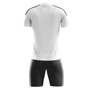 ชุดฟุตบอลผู้ใหญ่แบบยูนิเซ็กซ์ ระบายอากาศ แห้งเร็ว ผลิตตามสั่ง ด้วยเทคนิคการพิมพ์แบบซับลิเมชั่น เป็นมิตรกับสิ่งแวดล้อม ผลิตจากโพลีเอสเตอร์ 100% คอกลม แขนสั้น แบบสั่งทำ - Product Image 3
