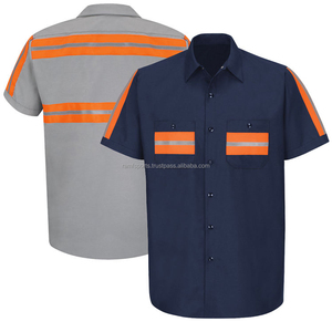 Custom Cotton Mechanic Work <b>Shirt</b> | Men's Short Sleeve Industrial Uniform Anti-shrink | Auto Repair Shop Workwear | ODM | Custom - Product Image 2