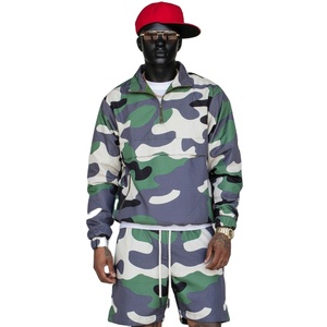 Conjunto de Sudadera y Pantalón Corto de Dos Piezas para Hombre, Personalizado, de Maternidad, con Capucha, Ligero, de Poliéster, con Cremallera, Estampado de Leopardo, para Otoño - Product Image 4