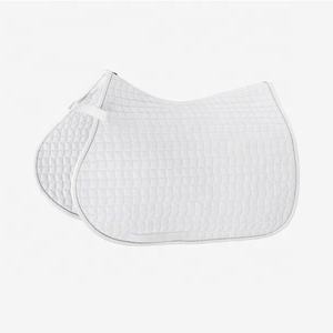 Equestrian Stockholm Saddle Pad Luxurious Polycotton Design Glossy Flower <b>Dressage</b> Pattern Beautiful CRYSTAL Silver Gold Colors - Product Image 4