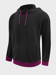 Vente en gros de sweats à capuche en molleton de coton pour hommes, sweat-shirt chaud d'hiver, sweat-shirt à capuche décontracté de couleur unie pour hommes - Product Image 2