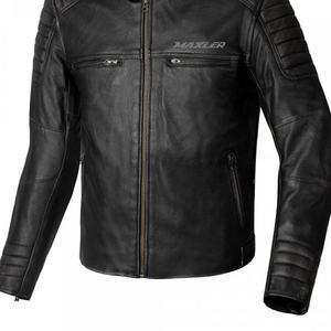 Chaqueta de cuero de carreras para motocicleta y Automovilismo de talla grande con armadura de cuero de vaca resistente a prueba de viento aprobada por la CE - Product Image 5