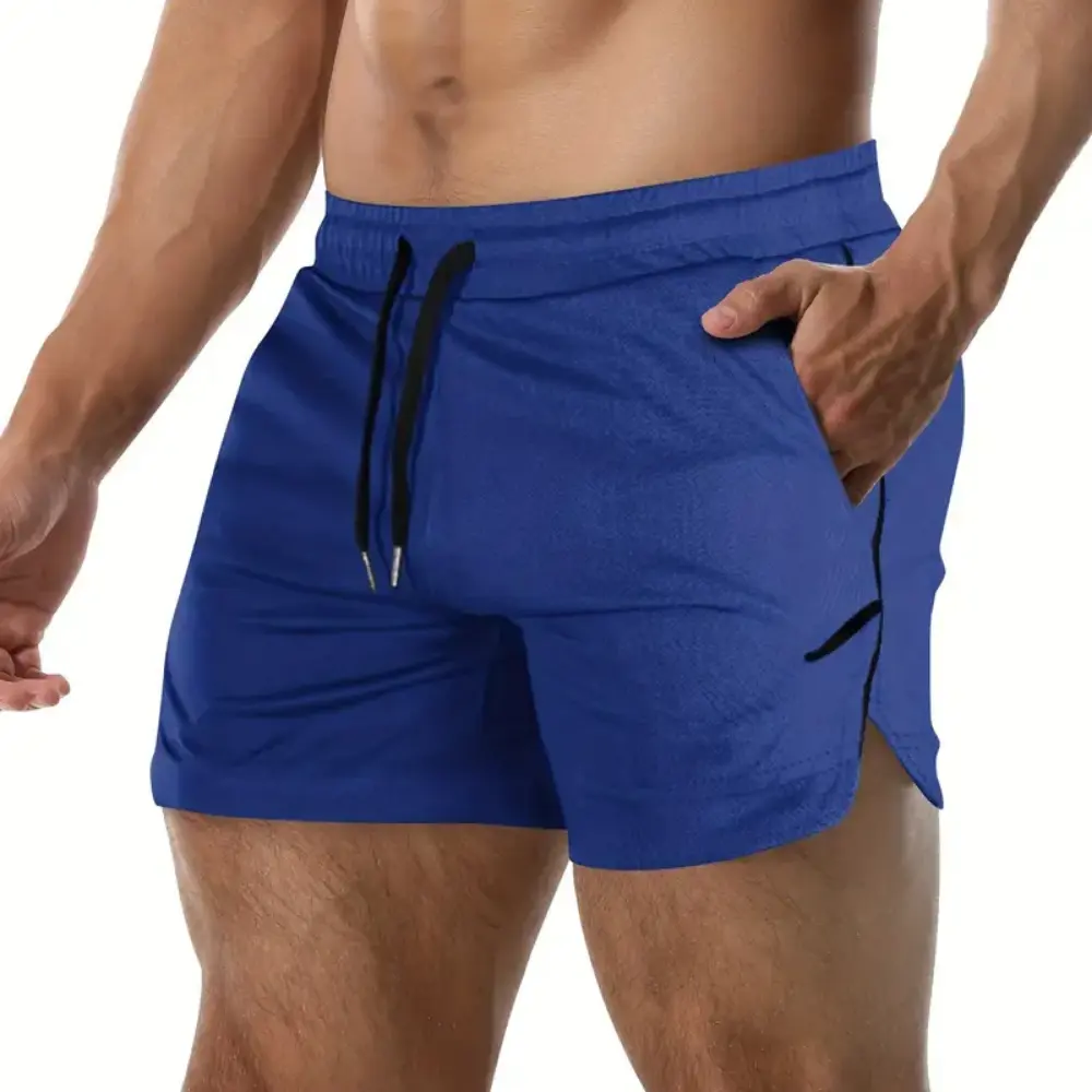 กางเกงกีฬาขาสั้นสำหรับผู้ชายกางเกงขาสั้นสำหรับวิ่งกางเกงลำลองดีไซน์ใหม่ผ้ายืดคุณภาพสูงทุกไซส์