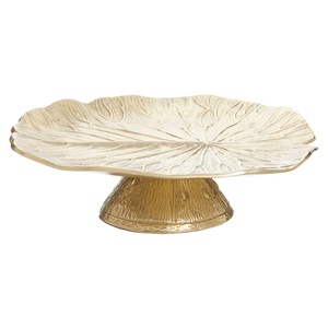Soporte de pastel de Metal de nuevo diseño de Venta caliente en acabado dorado Soporte de servicio de pizza y pastel de Metal para decoración de fiestas y vajilla - Product Image 1