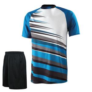 Ensemble d'uniformes de football français personnalisés de haute qualité OEM Maillot de football sportif de qualité pour adultes Technologie de coupe automatisée directe - Product Image 5