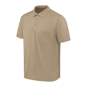 <b>Men's</b> Solid Knitted O-<b>Neck</b> for Shirt Polyester/Cotton 210 GSM Short Sleeve Breathable Lightweight Casual Pique Collar - Product Image 6