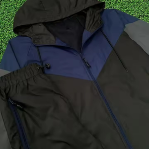 Chándal cortavientos OEM de nailon de dos piezas con cremallera para hombre logotipo personalizado corte perfecto estilo único fabricante superior - Product Image 2