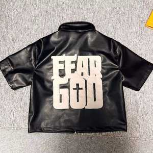 New Style Customized Manufacture Men <b>Leather</b> <b>Shirts</b> / New Arrival Breathable Solid Color Men <b>Leather</b> <b>Shirts</b> - Product Image 6