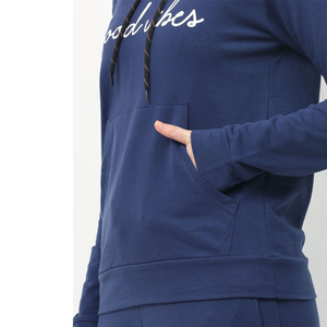 Ensemble de survêtement imprimé en coton personnalisé pour femmes vente en gros sweat à capuche jogging avec bas actif conception de survêtement vierge - Product Image 5