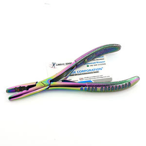 Outils d'extension de cheveux humains personnalisés Micro Links Beads Rings Plume Pince à sertir 2 trous 7 po pour le retrait de la perle Microlink - Product Image 1