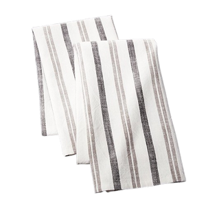 Toalla de té de microfibra comprimida para el hogar al mejor precio, algodón bordado a rayas decorativas, absorbente de agua tejido de cocina de secado rápido - Product Image 6