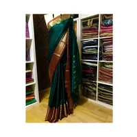 Шелковые Сари Kanchipuram, вечерняя одежда, индийская свадьба, новейший дизайн, Сари banarasi из хлопка и шелка с блузкой, женская одежда