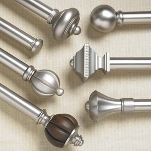 Embouts de tringle à rideau de style nouveau en métal noirci pour des solutions de quincaillerie de rideau d'inspiration médiévale ou gothique - Product Image 1