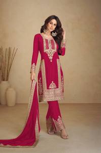 Traje de lino bordado de 3 piezas, vestido tradicional pakistaní, ropa de mujer, Ropa Étnica, moda Cultural, Shalwar Kameez hecho a mano - Product Image 3