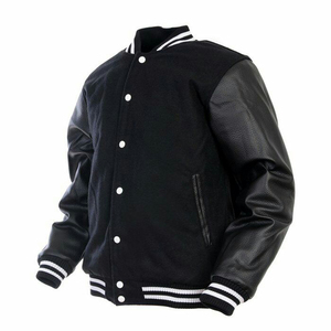 Custom Men's Varsity <b>Jacket</b> Wool Plus Sizes Stand Collar Winter Embroidery <b>Patches</b> Designs CollegeBaseballjacket for men - Product Image 1