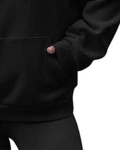 Black <b>Half</b> <b>Zip</b> Oversized <b>Fleece</b> Sweatshirt <b>Women</b> Winter Warm Casual Pullover With Kangaroo Pocket Soft Cozy Top - Product Image 6
