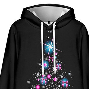 Sweat à capuche unisexe de Noël 100% coton éponge entièrement imprimé numériquement tricoté doublé anti-plis avec logo personnalisé chaud pour l'hiver - Product Image 5