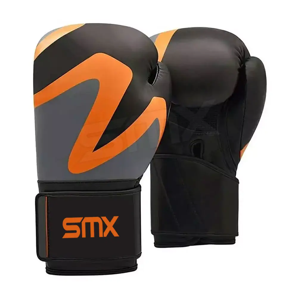 Sarung tangan tinju olahraga profesional pra-melengkung sarung tangan tinju kualitas tinggi kait dan tali melingkar untuk Muay Thai Fighter