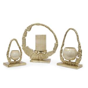 เชิงเทียนโลหะเชิงเทียนสำหรับให้แสงสว่างและชุดตกแต่งบ้านที่มีสไตล์สไตล์โบราณ - Product Image 1