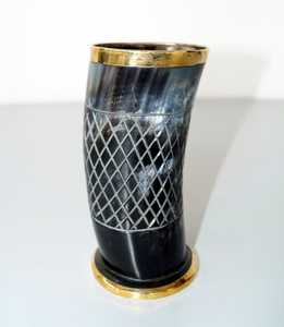 Gobelet d'ange de Style médiéval Vintage de haute qualité corne naturelle écologique et verres Viking en verre pour la fête à boire - Product Image 1