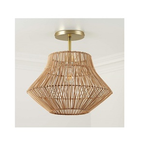 Lámparas Colgantes de Ratán Estilo Rústico Vintage, Lámpara Colgante Tejida a Mano para Sala de Estar, Comedor, E27 - Product Image 2