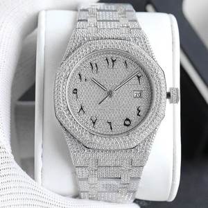 Reloj táctil de lujo Moissanite Diamond para hombre, diseño moderno Premium con brillo brillante, reloj de declaración real perfecto - Product Image 2