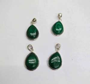 Pendentif fin en argent sterling 925 breloque pierre semi-précieuse naturelle plaqué or rhodium réglage de la lunette Style religieux pour hommes - Product Image 1