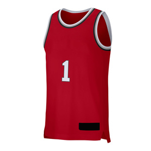 Camiseta de baloncesto transpirable con logotipo personalizado impreso de alta calidad/precios al por mayor Color sólido precios baratos camisetas de baloncesto - Product Image 1