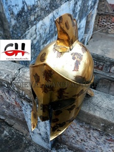 Roi médiéval Leonidas casque spartiate en métal Costume de guerrier armure médiévale Costume spartiate casque Calvin artisanat - Product Image 2