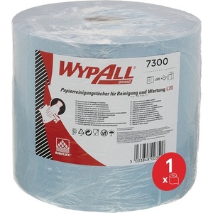 WYPALL L20 7300 L380xW235 <b>Blue</b> 2-Ply Wiping Cloth 500 <b>Rolls</b>/<b>Roll</b> Cleaning Cloths by KIMBERLY-CLARK - Product Image 1