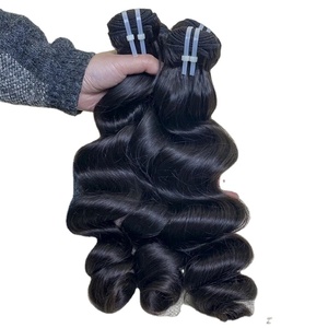 การรวมกลุ่มผมที่มีคุณภาพสูงสุดคู่วาดเด้งผมมนุษย์,100% ดิบผมบริสุทธิ์เวียดนาม - Product Image 5