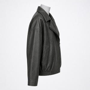 Chaqueta de Cuero Genuino para Mujer, Material Suave y Cómodo, Costuras Duraderas, Chaqueta de Motociclista Premium Personalizada - Product Image 5