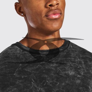 High Quality Acid Wash Custom Logo OEM Men's Sweatshirt Ribbed Long Sleeves Cotton <b>Jumper</b> Knitted Vintage <b>Thermal</b> Sweatshirt - Product Image 3