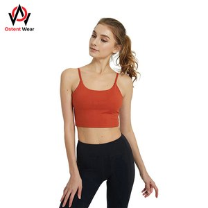 Débardeur de sport sans couture pour femmes haut pour Impact sport soutien-gorge entraînement haut court à bretelles rembourré conception respirant Yoga Fitness imprimer Plus - Product Image 3