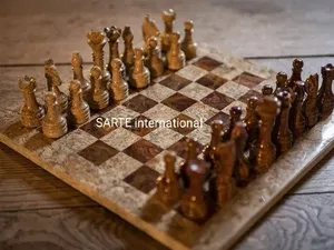 ชุดหมากรุกขนาดกะทัดรัดทำด้วยมือสุดหรูชิ้นหมากรุกงานฝีมือระดับพรีเมียม & เกมกระดานของขวัญคริสต์มาสที่เหมาะสำหรับการส่งออก - Product Image 6