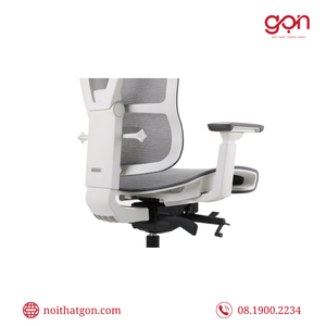Silla Ergonómica Pro 2 Moderna con Elevación, Silla Giratoria Contemporánea con Reposacabezas Ajustable, Malla de Tela, Aluminio y PU para Oficina en Casa - Product Image 4