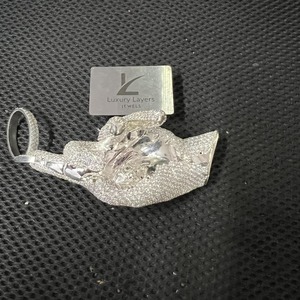 Qualité d'exportation Certifié IGI Couches de luxe Pendentif coeur en diamant naturel Bijoux de style hip-hop en or blanc pour la Saint-Valentin - Product Image 2