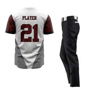 Tenue de baseball unisexe, maillot et pantalon, imprimé, respirant, pour l'entraînement en équipe, les matchs, vêtements de sport de baseball/softball - Product Image 2