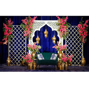 Panel de fondo de estilo árabe Mehraab, decoración de fondo de estilo personalizado, paneles de Metal fácilmente ensamblados, arcos de Metal, escenario indio, Reino Unido - Product Image 1