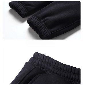 Pantalon de survêtement en molleton français 340G 100% polyester, poids moyen, décontracté, respirant, écologique, uni, logo personnalisé, unisexe, automne - Product Image 2