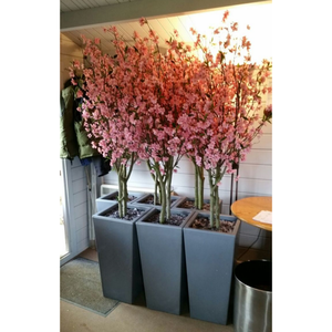 बड़ा रेशा प्लांटर, बड़े बगीचे के फूल प्लाटर बर्तन, कृत्रिम पौधों के लिए पौधे के बर्तन, बड़े इनडोर वेस कृत्रिम पौधे - Product Image 2