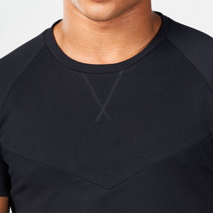 T-shirts de sport pour hommes à coupe ajustée haute performance 100% coton Manches courtes Col rond Respirant Séchage rapide Vêtements de sport - Product Image 3